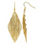 Stainless Steel Ion-Plated Polished Textured Drop Dangle Earrings for Women