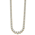 14k 50 7/8 carat Lab Grown Diamond VS+ F+ Complete Round 20 inch Graduated Tennis Necklace
