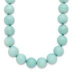 10-10.5mm Smooth Beaded Amazonite Necklace With Sterling S.RH Clasp