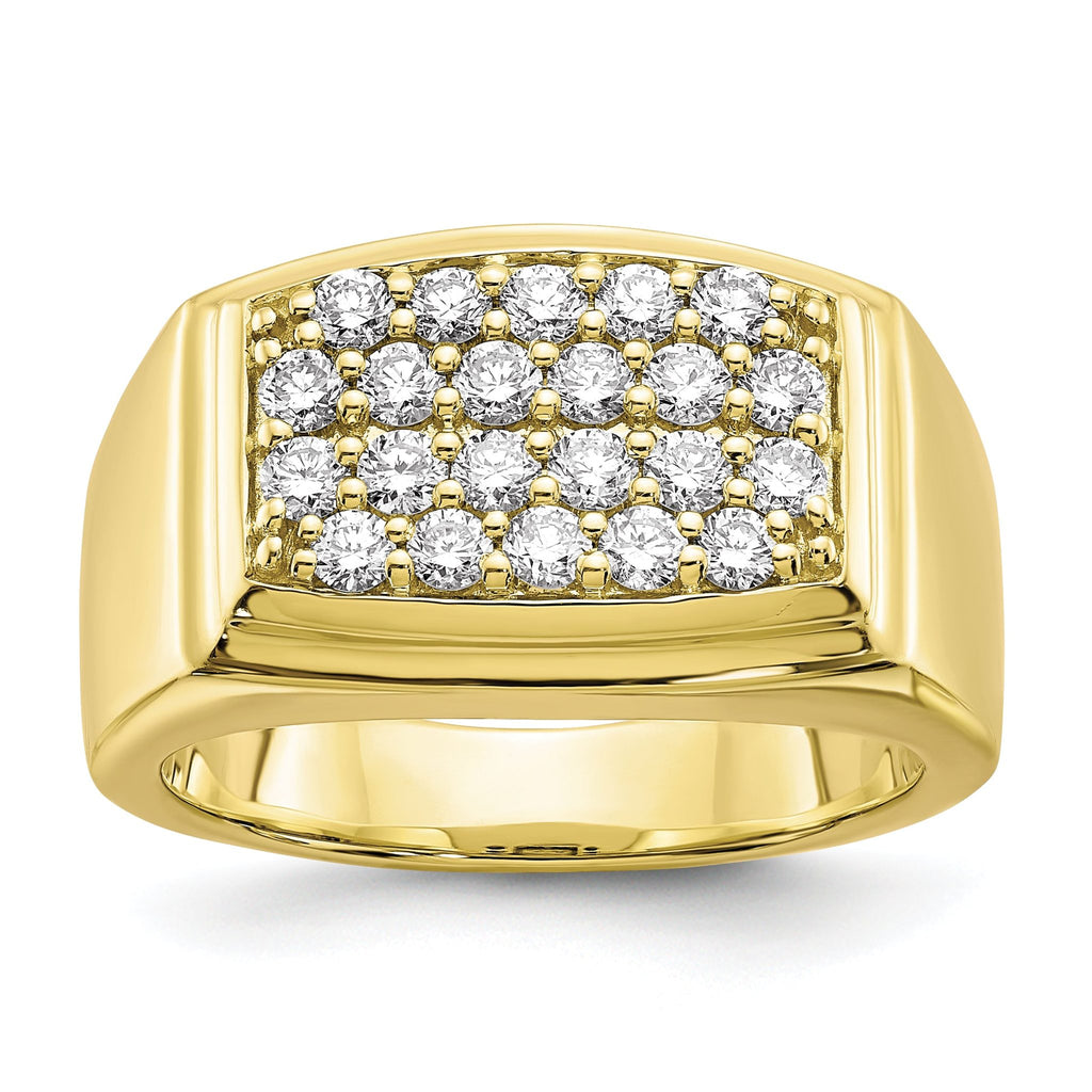 10k 1 carat Lab Grown Diamond VS/SI+ G+ Cluster Men's Ring