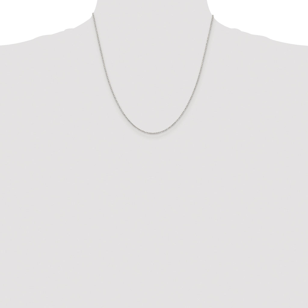 Diamond-Cut Cable Chain Necklace in Sterling Silver, 1mm