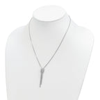 Sterling Silver Rhodium-plated CZ Knotted Snake Chain Necklace