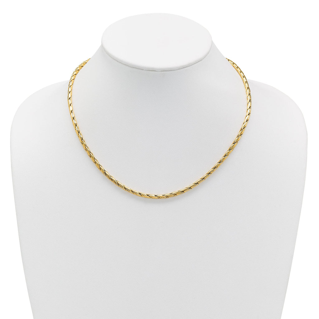 14K Polished 3.5mm Fancy Link Necklace