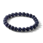 8mm Lapis Agate Beaded Stretch Bracelet