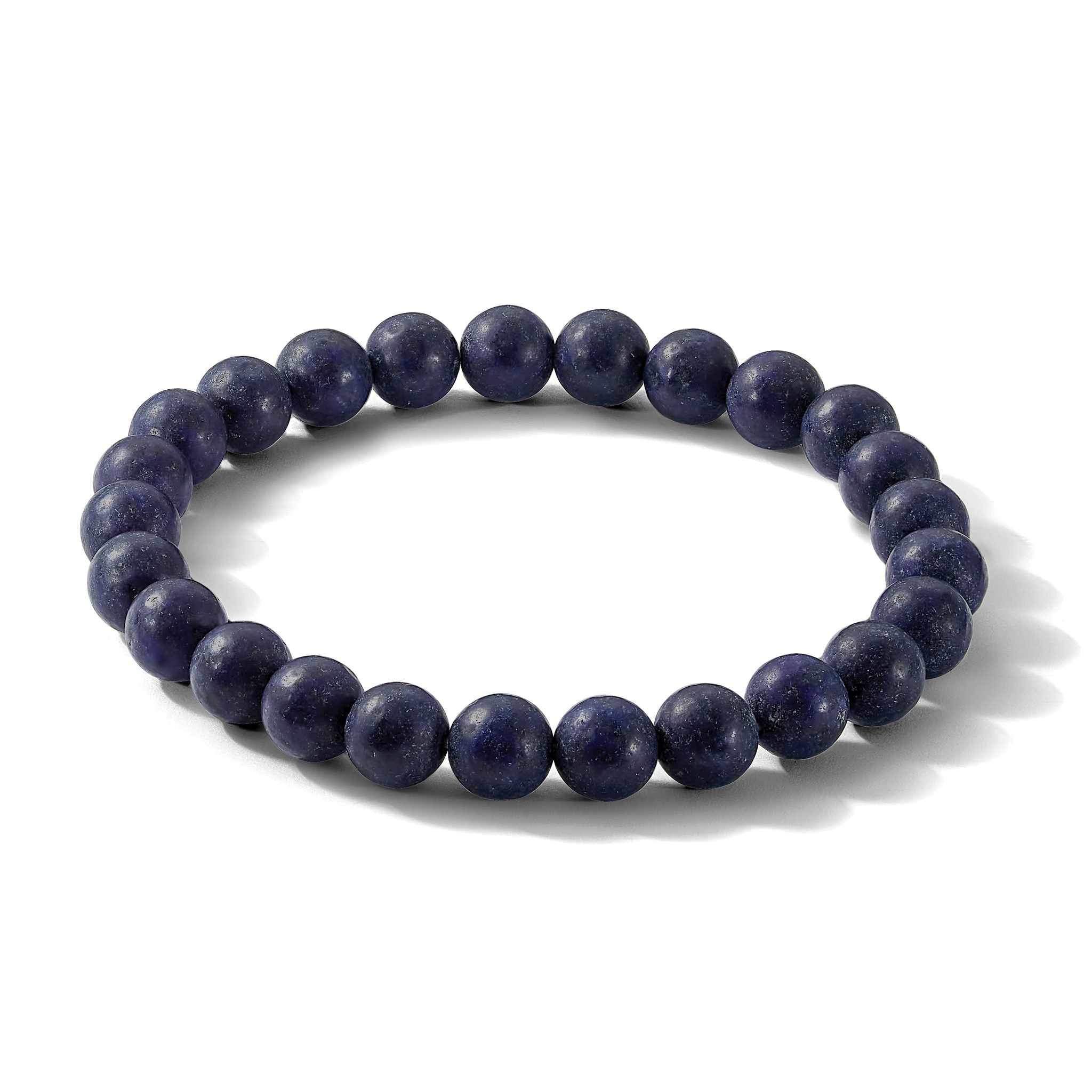 8mm Lapis Agate Beaded Stretch Bracelet