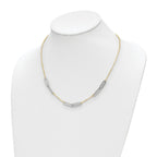 14k Two-tone Polished w/ ext. Necklace