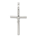Sterling Silver 925 Polished Crucifix Pendant with Hollow Design