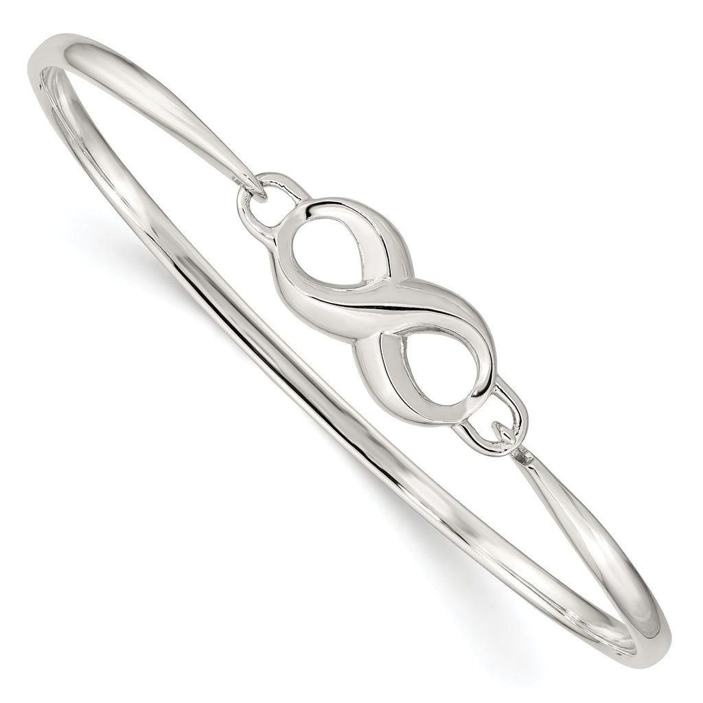 Sophia Jewelers 925 Sterling Silver Infinity Bangle with Polished Elegant Design