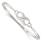 Sophia Jewelers 925 Sterling Silver Infinity Bangle with Polished Elegant Design
