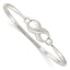 Sophia Jewelers 925 Sterling Silver Infinity Bangle with Polished Elegant Design