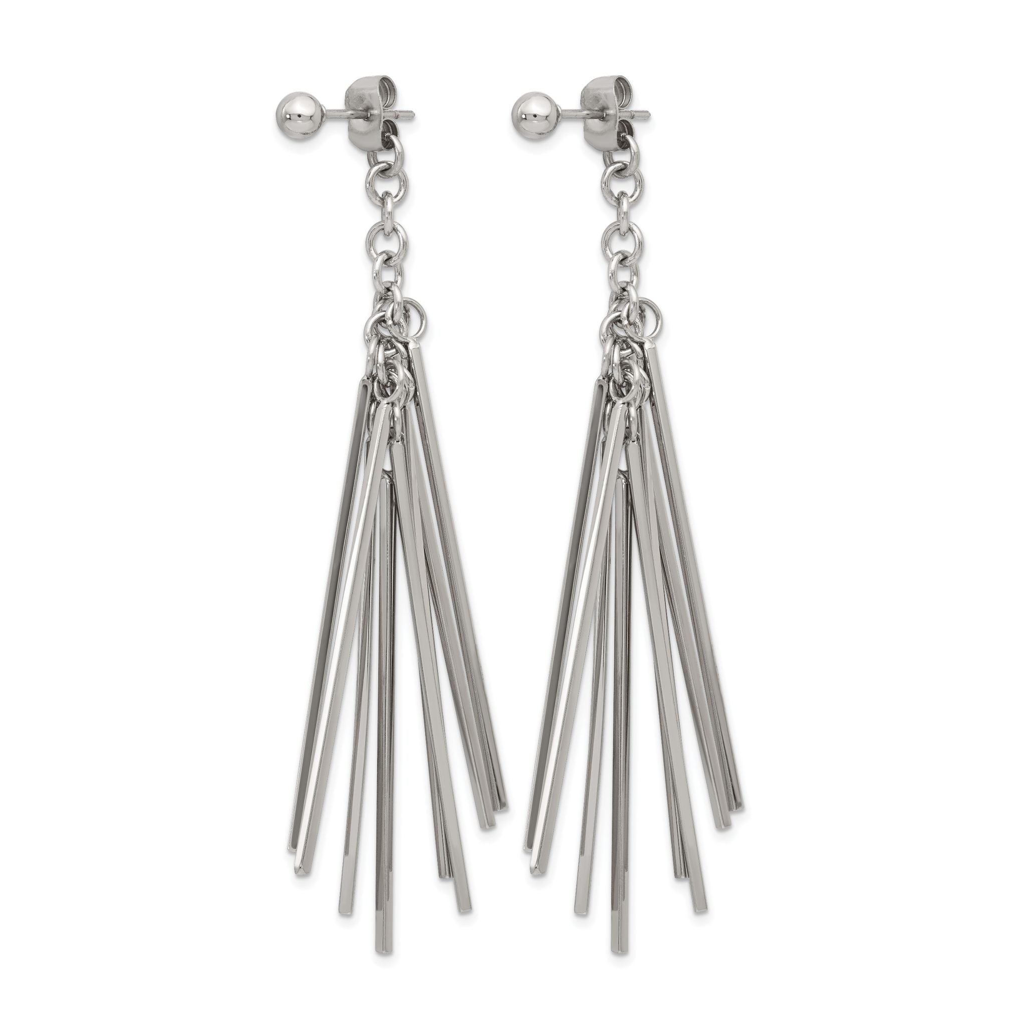 Stainless Steel Polished Drop Dangle Earrings for Women Secondary image