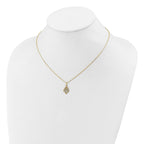 14K Polished Floral Pendant Necklace