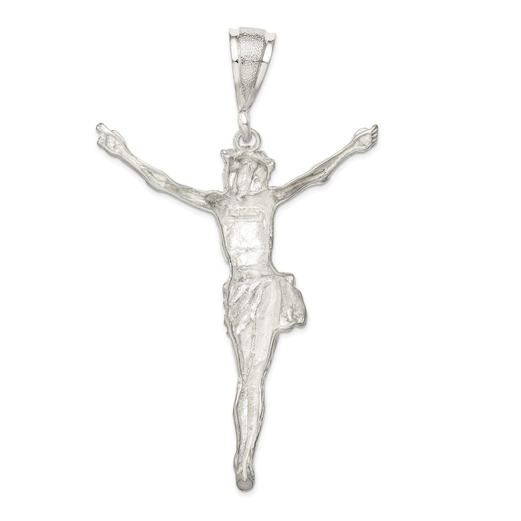 Sterling Silver 925 Corpus Pendant with Polished Finish  Solid, Casted Design