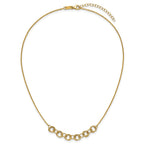 14K Polished Circles w/2in ext. Necklace