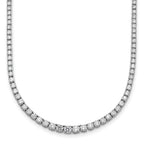 14k White Gold 5 3/8 carat Lab Grown Diamond VS/SI+ G+ Complete Round 18 inch Graduated Tennis Necklace