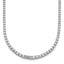 14k White Gold 5 3/8 carat Lab Grown Diamond VS/SI+ G+ Complete Round 18 inch Graduated Tennis Necklace