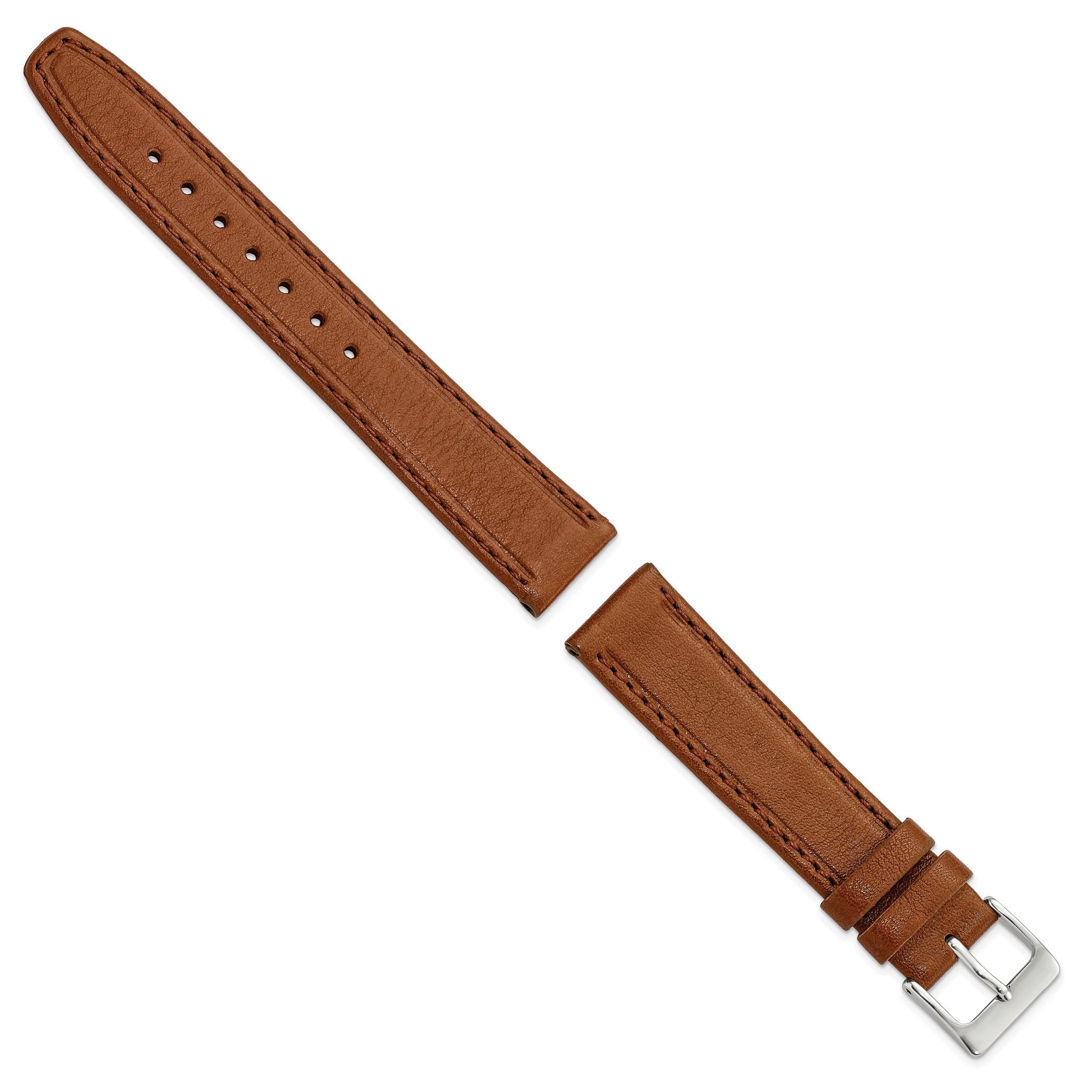 Havana Brown Calf Leather Watch Band, 16mm