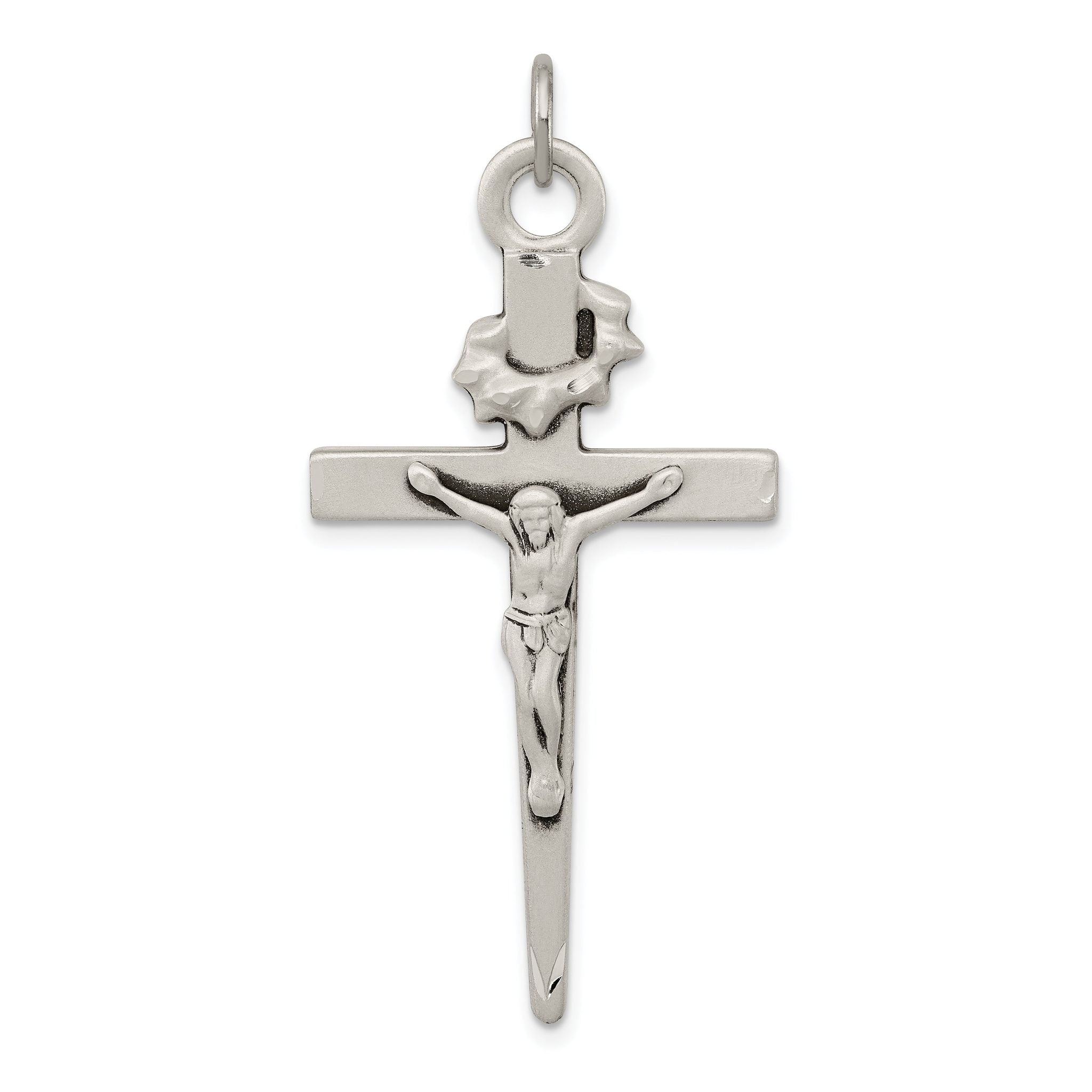 Sophia Jewelers Sterling Silver 925 Antiqued Crucifix Pendant Polished Finish Main image