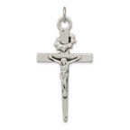 Sophia Jewelers Sterling Silver 925 Antiqued Crucifix Pendant Polished Finish
