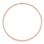 14K Rose Gold Textured Bangle Bracelet with Polished Finish EffortleSterling Silver Elegance for Women