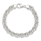 Sterling Silver Polished Fancy Link Bracelet