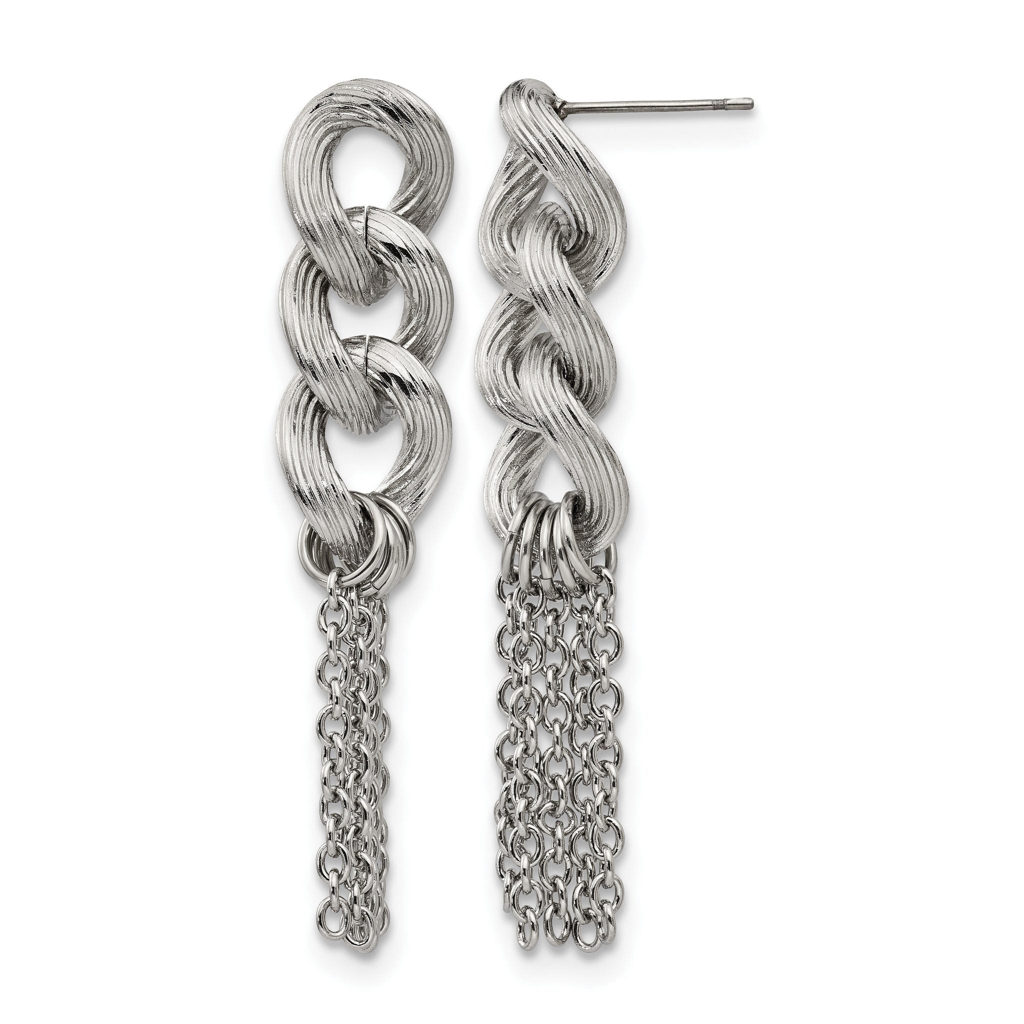 Stainless Steel Polished Drop Dangle Earrings for Women Main image