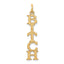 10K Gold Polished Charm Pendant with Talking Letter Design