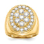14k 2.87 carat AA Diamond Mens Cluster Ring