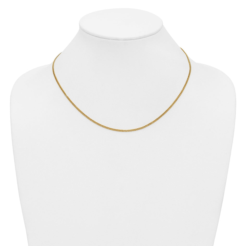 Curb Chain Necklace in 14/20 Gold-Filled Yellow Gold, 2mm