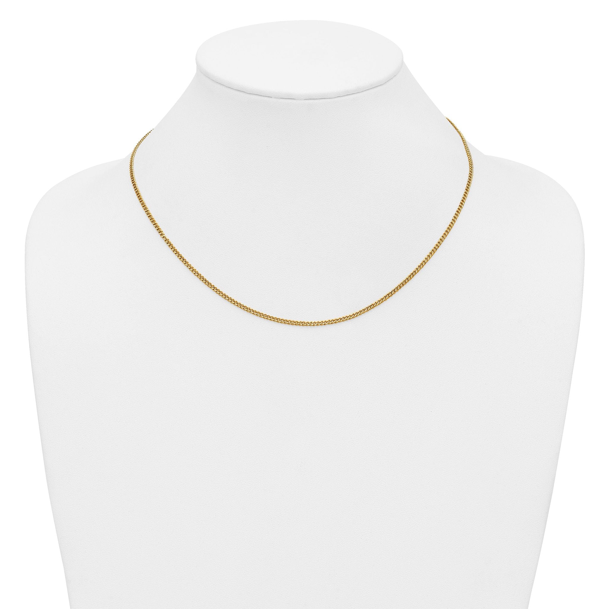 Curb Chain Necklace in 14/20 Gold-Filled Yellow Gold, 2mm