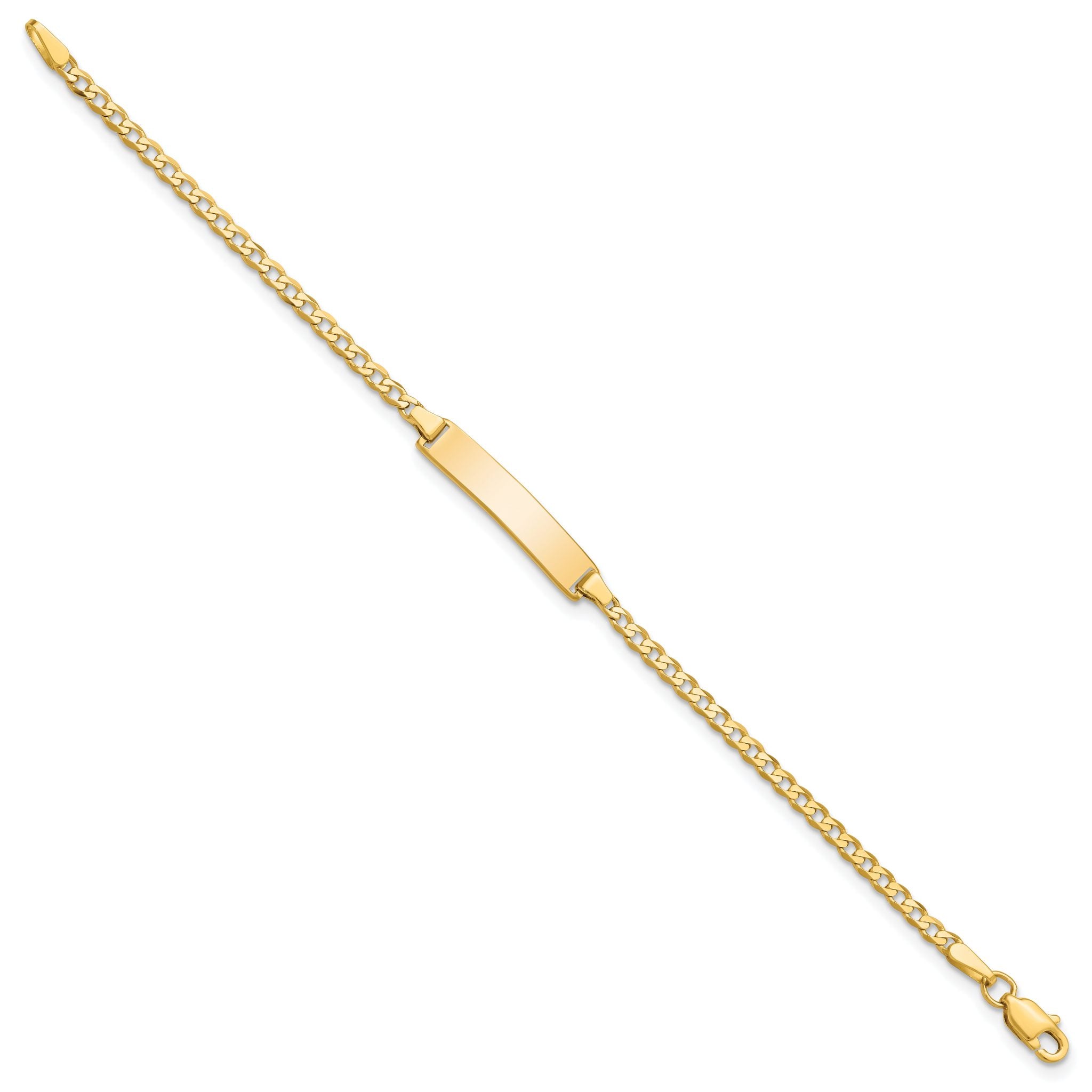 10k Flat Curb Link ID Bracelet Secondary image