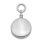 Sterling Silver 925 Ash Holder Pendant with Polished Rhodium Plating