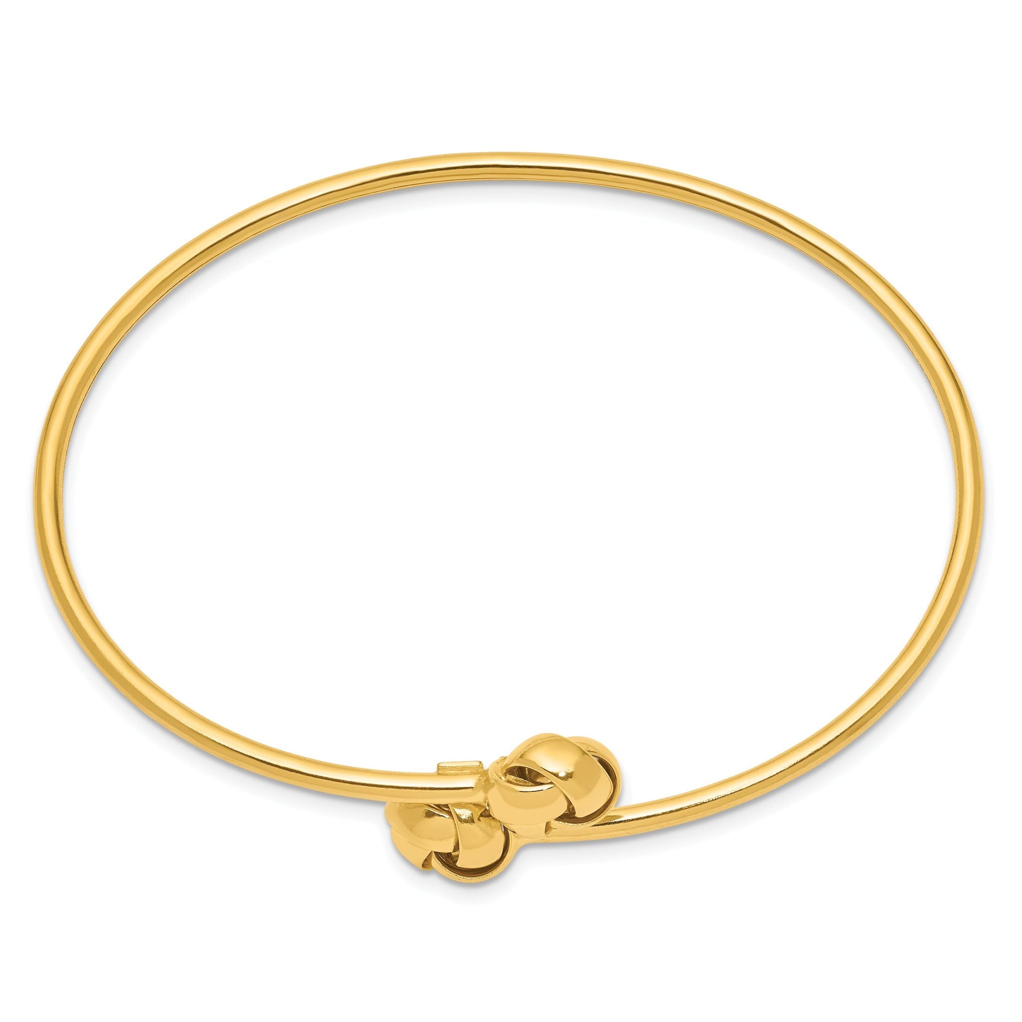 14K Polished Love Knot Flexible Bangle Secondary image