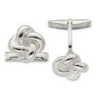 Polished Sterling Silver Knot Cuff Links