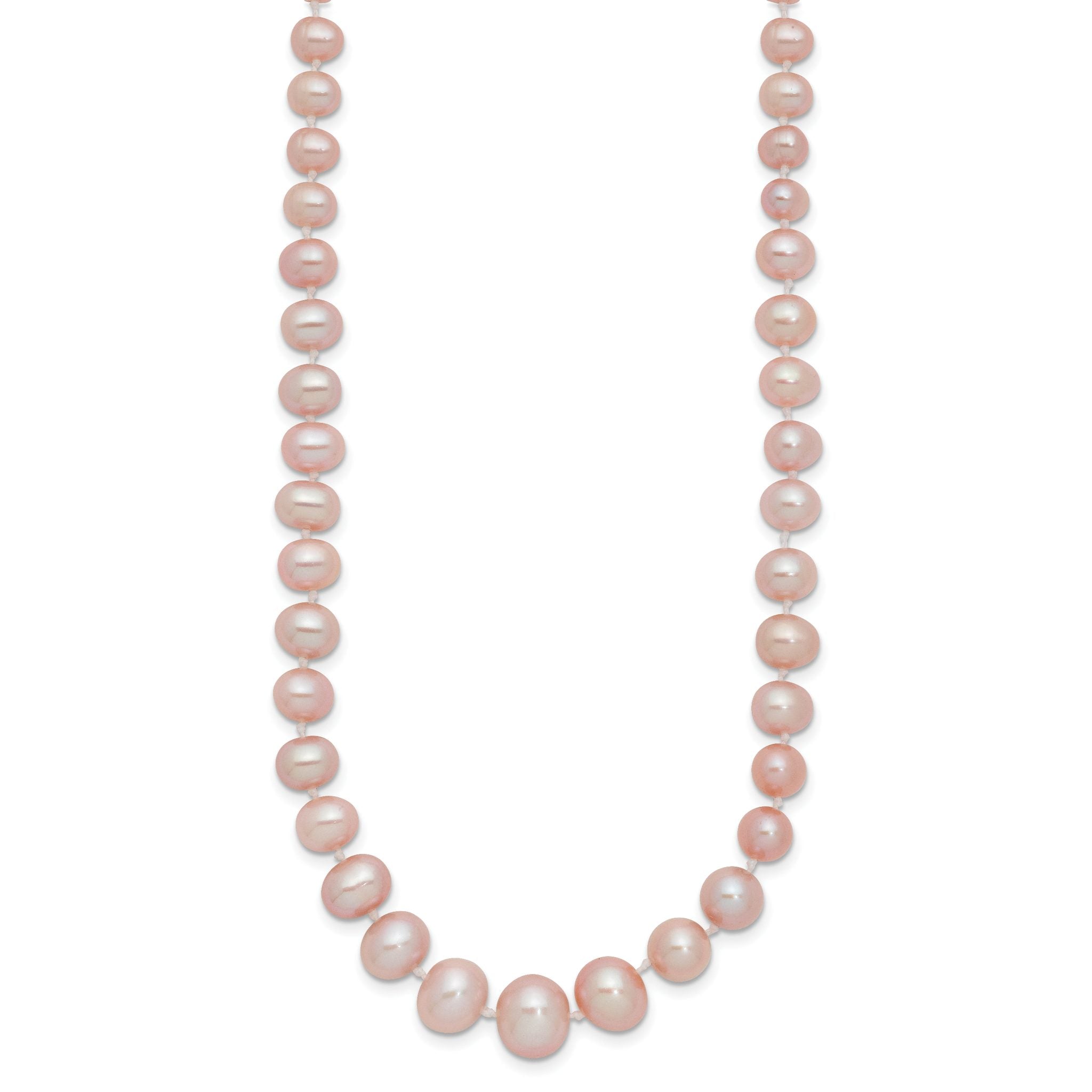 14k 4-8mm Purple Freshwater Cultured Pearl Graduated 18 inch Necklace Secondary image