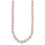 14k 4-8mm Purple Freshwater Cultured Pearl Graduated 18 inch Necklace