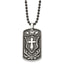 Cross Shield Dog Tag Necklace in Stainless Steel