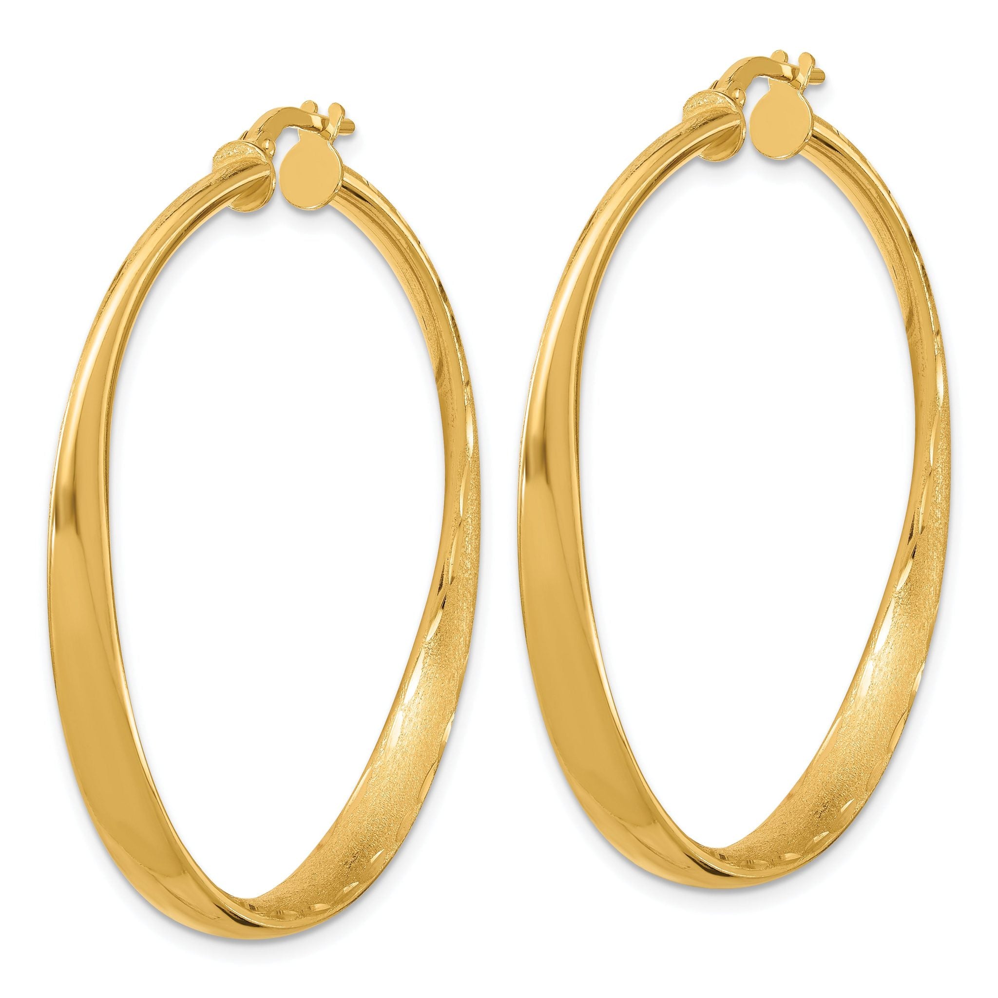 Polished Hoop Earrings in Gold-Plated Sterling Silver