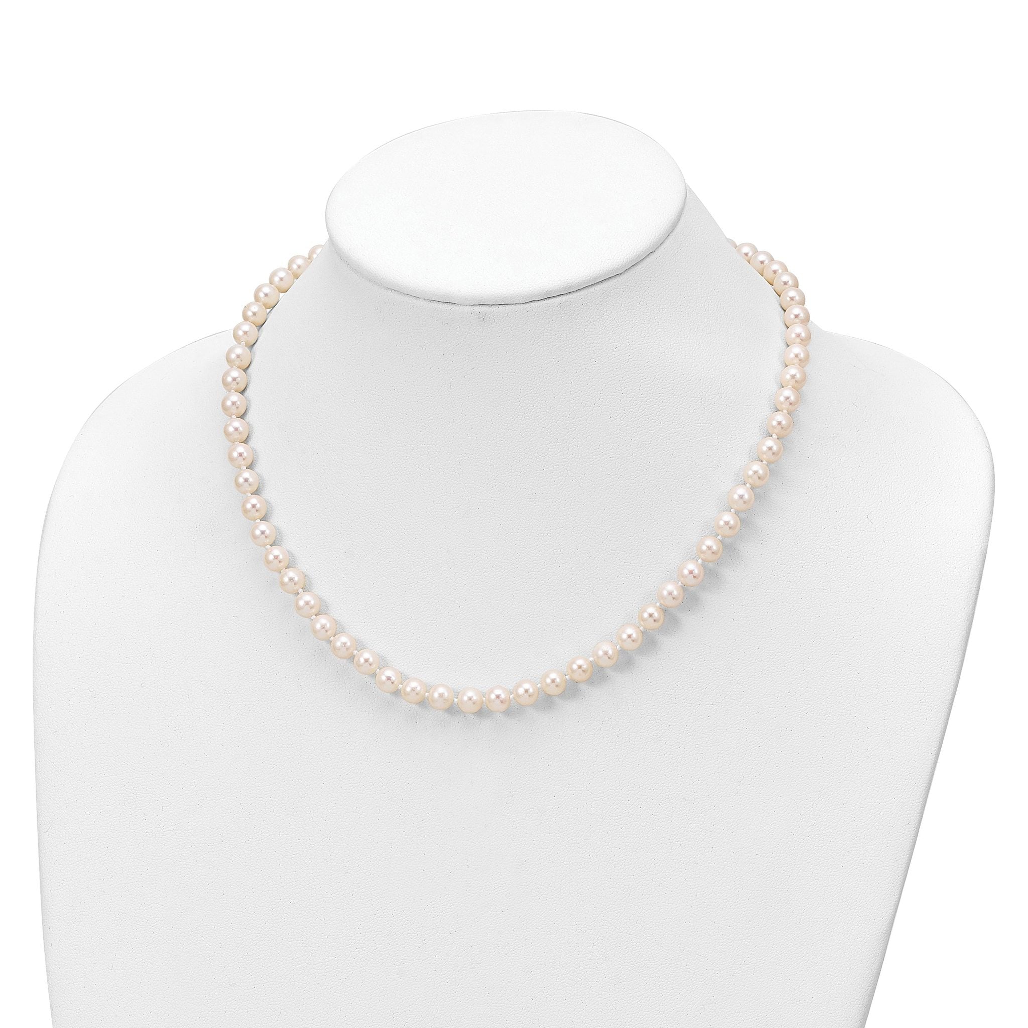 Sterling Silver Rhodium-plated 6-7mm White Semi-Round Freshwater Cultured Pearl 18 inch with 2 inch Extension Necklace, 7 inch Bracelet and Button Post Earrings Set