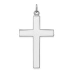 Sterling Silver 925 Cross Pendant with LordÃÂ¢Ã¢âÂ¬Ã¢âÂ¢s Prayer Rhodium-Plated Polished Engravable
