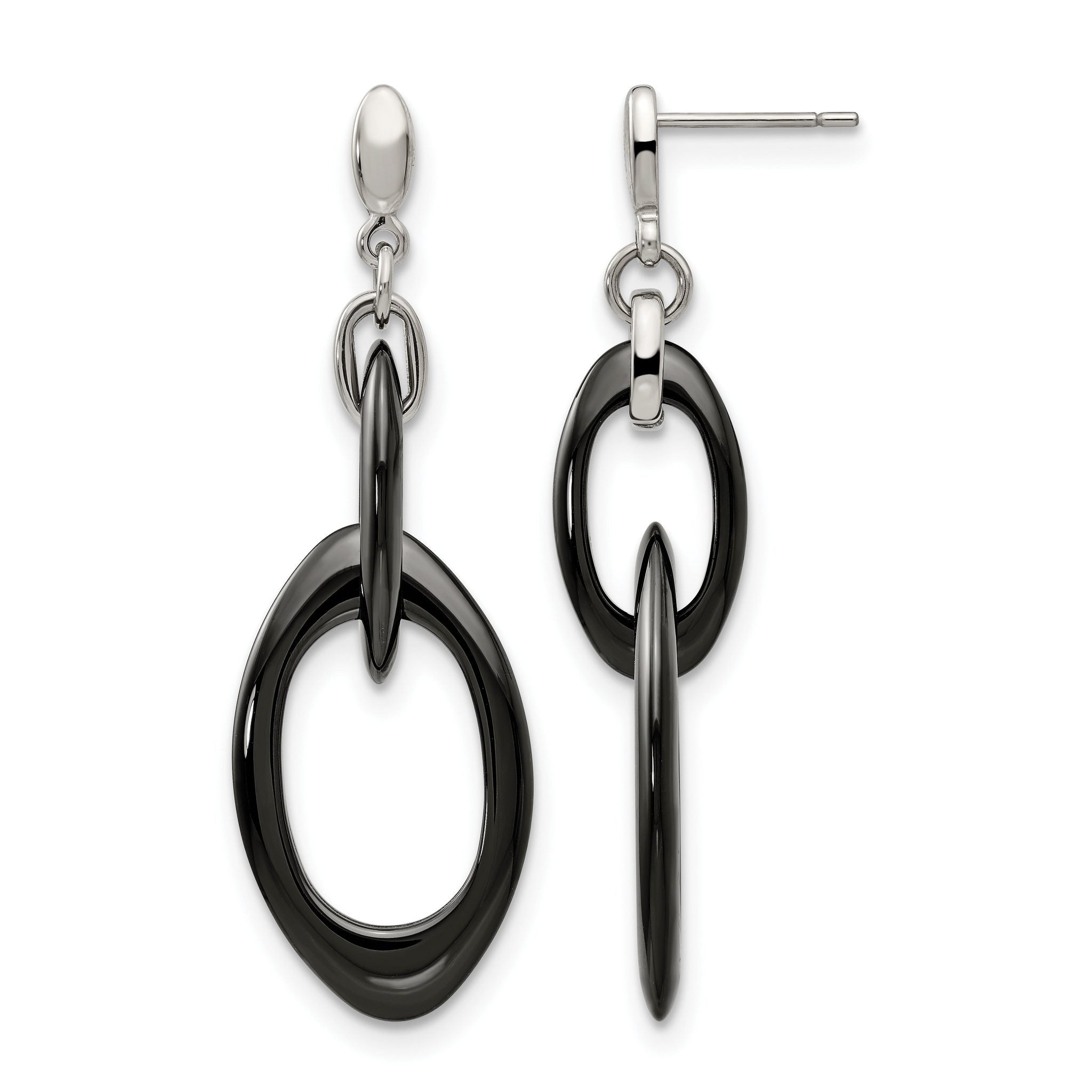 Stainless Steel Polished Drop Dangle Earrings for Women