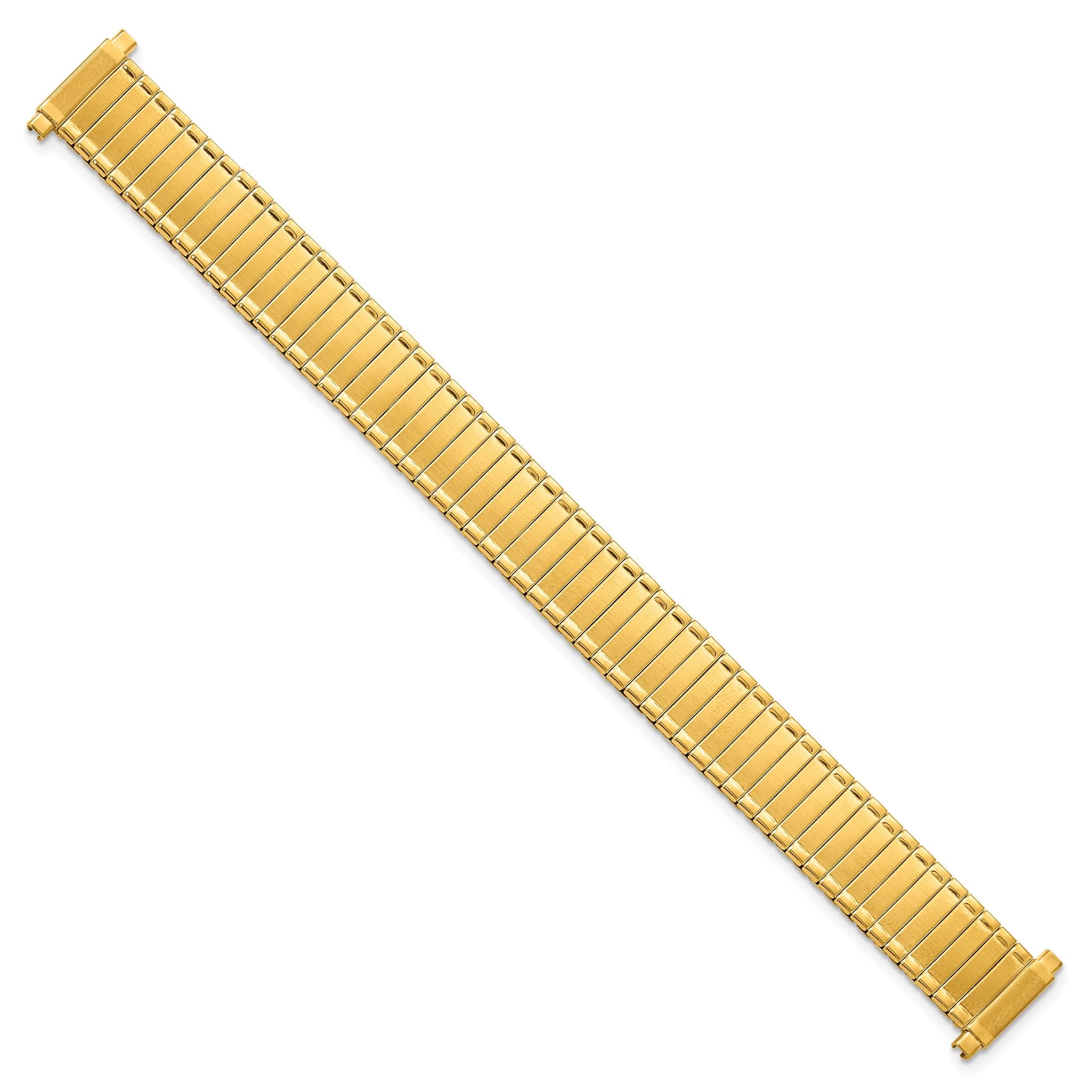 Satin & Polished Flexo Link Watch Band in Gold-Tone Stainless Steel Secondary image