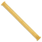 Satin & Polished Flexo Link Watch Band in Gold-Tone Stainless Steel