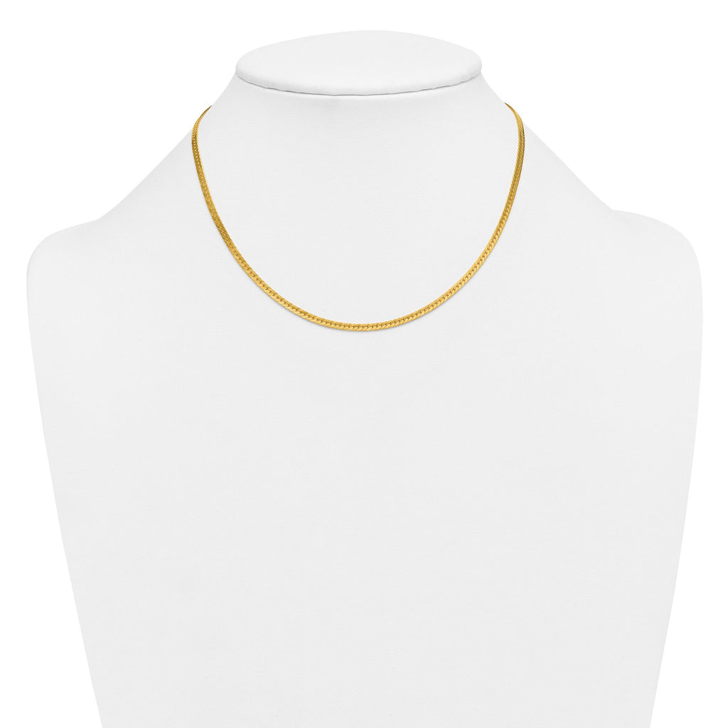 Herringbone Chain Necklace in 14/20 Gold Filled, 2.5mm