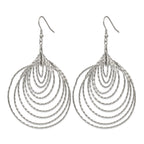 Stainless Steel Polished Twisted Drop Dangle Earrings for Women
