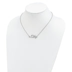 Brilliant Embers Sterling Silver 64 CZ Heart Necklace with Extender