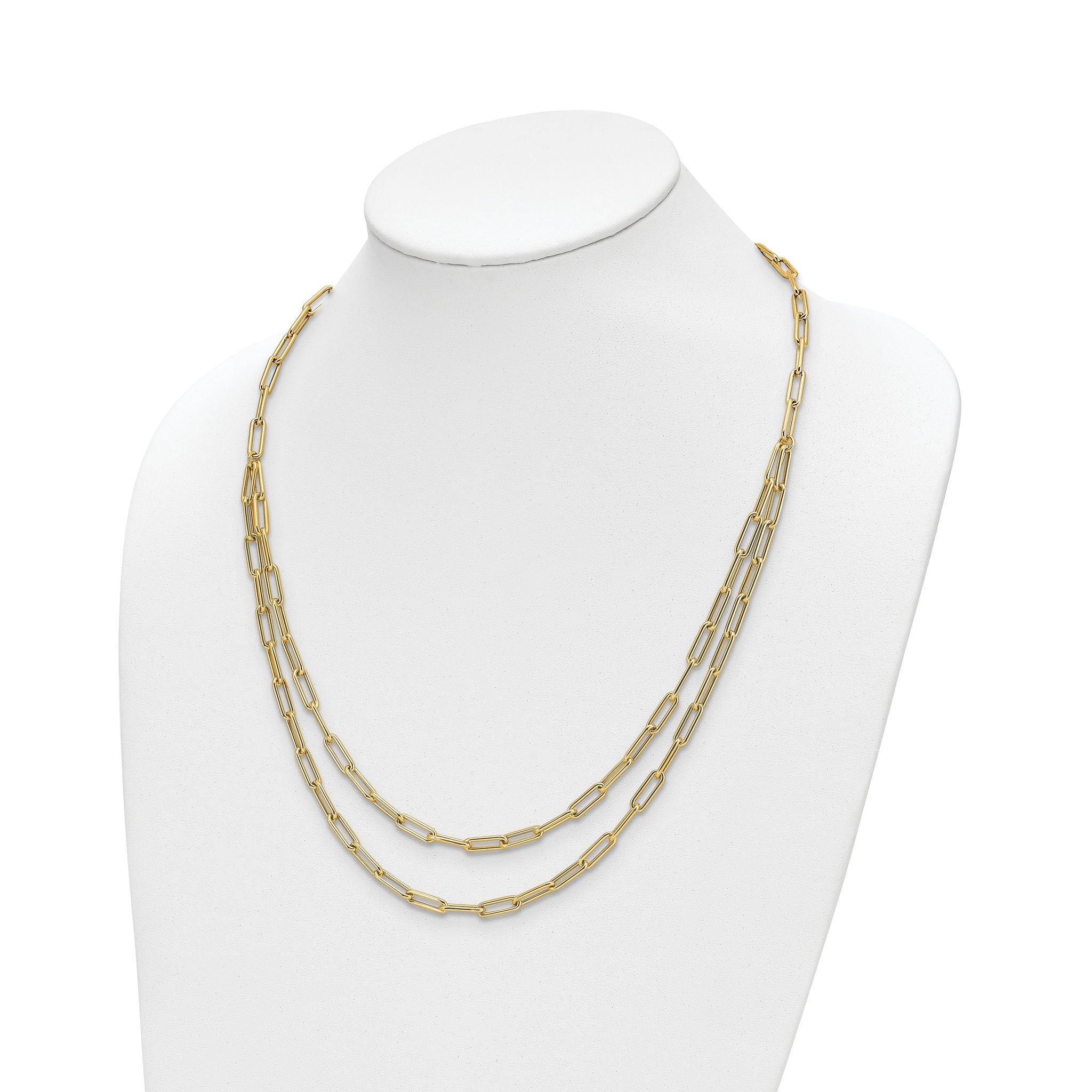 10k Polished Double-layer Link Bracelet
