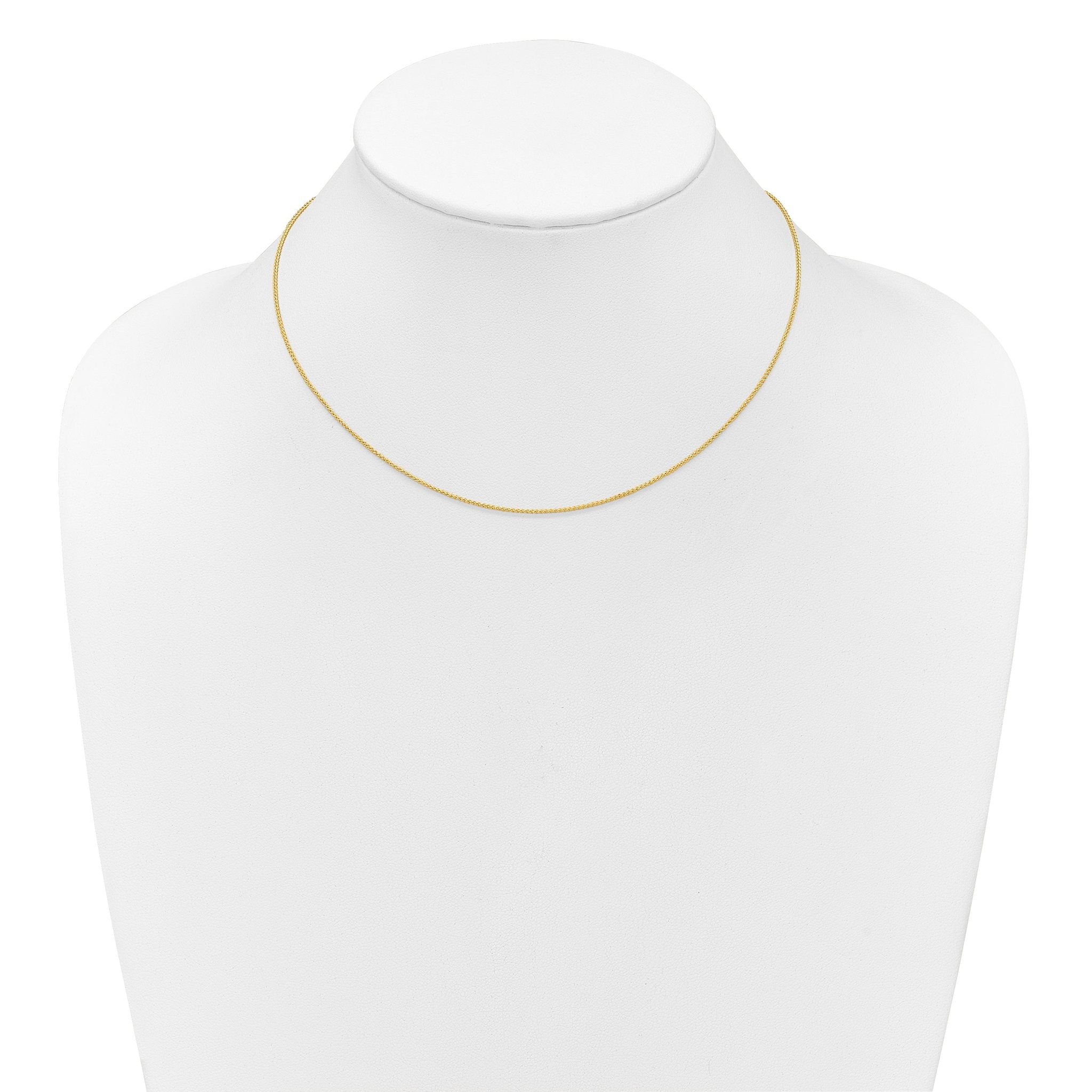 1.0mm 10K Yellow Gold Baby Spiga Chain
