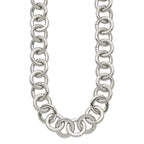 Chisel Stainless Steel Polished Circle Link 17 inch Necklace