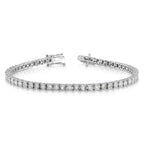 14k White Gold Complete 1 carat Diamond Illusion Setting 7 inch Tennis Bracelet
